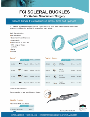 Vignette Scleral Buckles Flyer